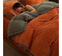 TGPOLI Sabanas 150 Invierno Coralina,Juego EdredóN De Franela Lisa,Forro Polar De Coral De Invierno MáS Funda De EdredóN De Terciopelo, Ropa De Cama, Manta, Madre E Hija