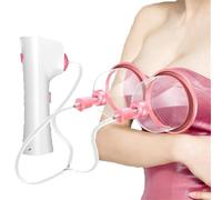 TGPSMDXKV Masajeador eléctrico para Pechos y máquina de Terapia de vacío: Bomba de Aumento rápido con Doble Copa, Carga USB para Mujeres, potenciador antienvejecimiento para Levantar el Busto,13.5CM