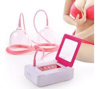 TGPSMDXKV Masajeador eléctrico para Senos, máquina para Aumentar el tamaño y Mejorar la Belleza del Pecho, Ventosa de vacío con presión Negativa para Senos, para Senos Planos y caídos,A