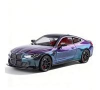 TGRCM-CZ 1/24 Compatible con BMW M4 Model Car, en aleación de zinc, modelo de auto con sonido y luz, para coleccionistas y niños a partir de 3 años, regalo de cumpleaños (de violeta a verde)