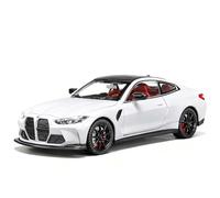 TGRCM-CZ 1/24 M4 Modelo de Coche, Aleación de Zinc, Coches de Arrastre, Modelo de Coche con Sonido y Luz, para Coleccionistas y Niños, a Partir de 3 Años, Regalo de Cumpleaños, Blanco