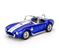 TGRCM-CZ 1/24 Shelby Cobra 427 Modelo de coche, Aleación de zinc Tire hacia atrás Vehículos Modelo de coche con sonido y luz para coleccionistas y niños 3 años de edad Regalo de cumpleaños (azul)