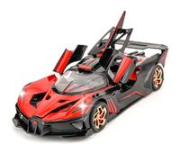 TGRCM-CZ 1/32 Bugatti Bolide Sport Modelo de coche, aleación de zinc tirón trasero de juguete con sonido y luz para niños, niños, niñas, regalo (rojo)
