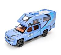 TGRCM-CZ 1/32 Chevrolet Off-Road Camping Modelo de Vehículo Coche, Aleación de Zinc Tire hacia atrás Vehículos Modelo de Coche con Sonido y Luz para Coleccionistas y Niños 3 Años Regalo de Cumpleaños