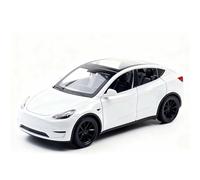 TGRCM-CZ 1/32 Escala Diecast Tesla Modelo Y Coche de Juguete, Aleación de Zinc Pull Back con Sonido y Luz para Coleccionistas Niños 3+ Años Regalo de Cumpleaños (Blanco)