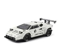 TGRCM-CZ 1/32 Lamborghini LBWK Countach coche modelo, aleación de zinc Retirar vehículos modelo de coche con sonido y luz para coleccionistas y niños 3 años de edad Regalo de cumpleaños (blanco)