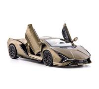 TGRCM-CZ 1/36 escala Lamborghini Sián FKP37 modelo de coche fundido, vehículo de juguete de aleación de zinc con tracción hacia atrás, coche coleccionable para niños, regalo para niños y niñas, verde