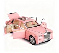 TGRCM-CZ Compatible con 1/32 Rolls-Royce Phantom Model Car Toy Car con sonido y luz para niños y niñas, puerta de cuerpo de metal abierta rosa