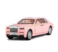 TGRCM-CZ Compatible con 1/32 Rolls-Royce Phantom Model Car Toy Car con sonido y luz para niños y niñas, puerta de cuerpo de metal abierta rosa