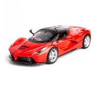 TGRCM-CZ Compatible con modelo de coche Ferrari 1:32, coche de juguete rojo con sonido y luz para niños, cuerpo de aleación de zinc rojo