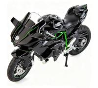TGRCM-CZ Compatible con Modelo de Motocicleta Kawasaki Ninja H2R 1:12, Suspensión y Rodillo Libre, Coche de Juguete, Colección de Motocicleta, Regalo Negro