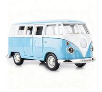 TGRCM-CZ Modelo de coche de fundición de autobús a escala 1/36, coche de juguete de aleación de zinc para niños, vehículos de tracción trasera, camión de juguete para niños y niñas, regalo (azul)
