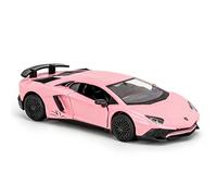 TGRCM-CZ Modelo de Coche de Fundición Lamborghini Aventador LP770-4 a Escala 1/36, Juguete de Aleación de Zinc con Mecanismo de Retroceso para Niños Pequeños, Regalo para Niños y Niñas (Rosa)