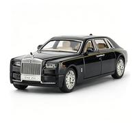 TGRCM-CZ Rolls-Royce Phantom Model Car 1:24, aleación de zinc, juguete de juguete fundido a presión con sonido y luz, regalo para niños y niñas (negro)