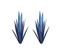 TGRTY Gran Agave de Metal DIY, Adornos creativos de Hierro Forjado con Flores, Plantas de Agave de Metal para estacas de jardín y césped, 2 uds.