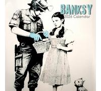 TGSC | Banksy 2026 Calendario 16 Meses (Sept 2025-Dic 2026) Calendario de Pared Cuadrado Familiar 2026 UK | Planificador con Gran Cuadrícula para Organización del Hogar u Oficina - Arte 2026/2025