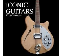 TGSC - Calendario 2026 con diseño de guitarras icónicas, calendario familiar cuadrado de pared de 16 meses, planificador con cuadrícula grande para la organización del hogar u oficina, calendario de