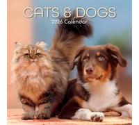 TGSC - Calendario 2026 de gatos y perros, 16 meses (septiembre de 2025 a diciembre de 2026), calendario familiar cuadrado de pared 2026 Reino Unido, planificador con cuadrícula grande para