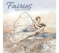 TGSC - Calendario 2026 de hadas de 16 meses (septiembre de 2025 a diciembre de 2026), calendario familiar cuadrado de pared 2026 Reino Unido, planificador con rejilla grande para organización del