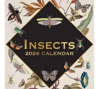 TGSC - Calendario 2026 de insectos de 16 meses (septiembre de 2025 a diciembre de 2026), calendario familiar cuadrado de pared 2026 Reino Unido, planificador con rejilla grande para organización del