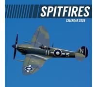 TGSC - Calendario 2026 Spitfires de 16 meses (septiembre de 2025 a diciembre de 2026), calendario familiar cuadrado de pared 2026 Reino Unido, planificador con cuadrícula grande para organización del