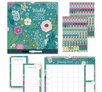 TGSC | Calendario semanal familiar 2026 | Diseño de cuadrícula grande de papel FSC | Ideal para eventos diarios, cumpleaños y notas | Planificador semanal familiar perfecto | Calendario 2026 edición