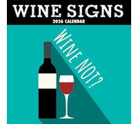 TGSC - Letreros de vino 2026, calendario de 16 meses (septiembre de 2025 a diciembre de 2026) para pared cuadrada familiar 2026, planificador con rejilla grande para organización del hogar u oficina