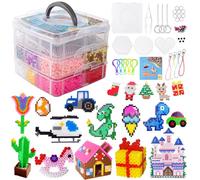 TGTT Cuentas para planchar, 10000 Piezas Creativas y joyas, 60 modelos, Guía de usuario, Diseño de joyas, Regalo de cumpleaños o Navidad para niños