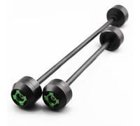 TGUQANM Deslizadores Marco para ZX-10R 2020 2021 2022 Accesorios Modificados para Motocicletas Deslizadores Eje Delantero Trasero Protectores De Horquilla para Ruedas De Motocicleta(Green)
