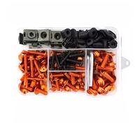 TGUQANM Tornillos Compatible con Benelli para Trk502X para Leoncino 500 para TNT 125 Pernos De La Tuerca De La Motocicleta Set Tornillo Avellanado Pernos(Orange)