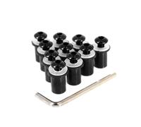 TGUQANM Tornillos para CB400 CBR600 CBR600RR para F4 F4I F5 Universal 10PCS 5mm Parabrisas Parabrisas Tornillos Kits(Black)