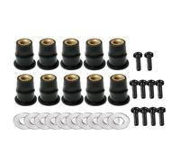 TGUQANM Tornillos Universal De La Motocicleta Parabrisas Parabrisas Tornillos Tornillos Métricos De Goma Bien Tuerca para M5 M6 Moto Piezas Mecánicas(30pcs)