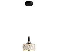 TGVFRIOO Lámpara colgante de cristal de lujo de 5,91 pulgadas, LED de acrílico translúcido, estilo americano, ideal para mesitas de noche y comedores, ideal para cafeterías y bares.
