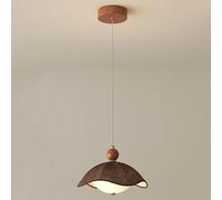 TGVFRIOO Lámpara colgante de dormitorio de estilo chino, de 23 cm, de tela bicolor, con esfera de madera maciza, decorativa, ideal para estudio y salón de té.