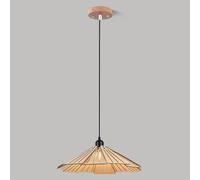 TGVFRIOO Lámpara colgante de madera de estilo chino, creativa, con forma de paraguas, para dormitorio, con múltiples opciones, E26, con rosca de un solo cabezal, ideal para estudio, bar o dormitorio.