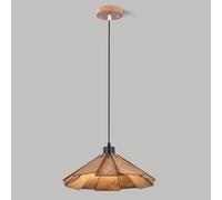 TGVFRIOO Lámpara colgante de madera de estilo chino, creativa, con forma de paraguas, para dormitorio, con múltiples opciones, E26, con rosca de un solo cabezal, ideal para estudio, bar o dormitorio.