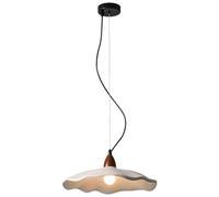 TGVFRIOO Lámpara colgante moderna de piedra para restaurante, E26, semicircular, multiusos, de madera maciza, decorativa, ideal para mesitas de noche y mostradores de bar.