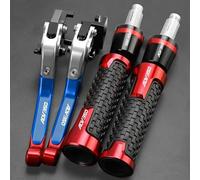 TGVSELPJ Pieza de motocicleta Accesorios Palancas De Embrague Freno Motocicleta Para Honda ADV350 ADV 350 2023 2022 2021 Manillar Puños Extremos Con(RED BLUE)