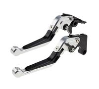 TGVSELPJ Pieza de motocicleta Accesorios Para Motocicleta: Manetas De Control Ajustables Con Pivote Para Freno Y Embrague Para Yamaha Para FAZER FZ8 2011-2015 2014 2013 2012(Silver)