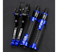 TGVSELPJ Pieza de motocicleta Accesorios Para Palanca De Embrague Freno Para Yamaha FZ8 FZ-8 2011 2012 2013 2014 2015 2016 2017 2018 2019 2020 Puños Para Manillar Motocicleta(Black blue)