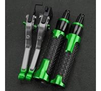 TGVSELPJ Pieza de motocicleta Accesorios Piezas De Motocicleta Para KAWASAKI Para NINJA400 Para NINJA 400 Z400 Z 2023 2024 2022 2021 2020 2019 2018 Palancas Manillar Plegables(Gray green)