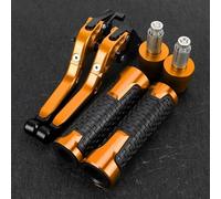 TGVSELPJ Pieza de motocicleta Embrague De Freno Motocicleta Ajustable Para Yamaha MT25 MT 25 MT-25 2015 2016 2017 2018 2019 2020 2021 2022 2023 2024 Palancas Mano Puños Manillar Extremo(Orange)