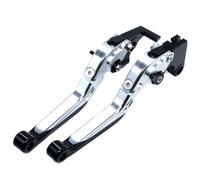 TGVSELPJ Pieza de motocicleta Maneta De Freno Y Embrague Plegable Aluminio CNC Para YAMAHA YZF-R6 YZFR6 YZF R6 1999-2004(Silver 1)
