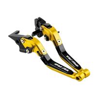 TGVSELPJ Pieza de motocicleta Maneta De Freno Y Embrague Plegable Aluminio CNC Para YAMAHA YZF-R6 YZFR6 YZF R6 1999 2000 2001 2002 2003 2004(Gold 1)