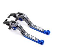 TGVSELPJ Pieza de motocicleta Manetas De Control Motocicleta, Palancas Freno Y Embrague Pivotantes Ajustables Para YAMAHA YZF-R3 R25 YZF-R25 2014-2020 2019 2018 2017 2016(Blue Gray)
