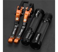 TGVSELPJ Pieza de motocicleta Manetas De Embrague Y Freno Extensibles Plegables Para Motocicleta, Juego Manillares Ajustables Para Suzuki V-STROM 650 DL650 2011-2018(Orange 1)