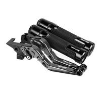 TGVSELPJ Pieza de motocicleta Manetas De Freno Y Embrague Para Motocicletas, Ajustables, Plegables Extensibles. Para Yamaha XMAX250 X-MAX 250 XMAX All Years(Black3)
