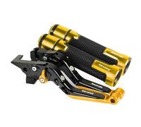 TGVSELPJ Pieza de motocicleta Manetas De Freno Y Embrague Para Motocicletas, Ajustables, Plegables Extensibles. Para Yamaha XMAX250 X-MAX 250 XMAX All Years(Yellow 2)