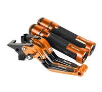 TGVSELPJ Pieza de motocicleta Manetas De Freno Y Embrague Para Motocicletas, Ajustables, Plegables Extensibles. Para Yamaha XMAX250 X-MAX 250 XMAX All Years(Orange 3)