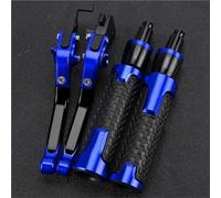 TGVSELPJ Pieza de motocicleta Manetas De Freno Y Embrague Plegables, Extensibles Ajustables Para Motocicletas. Extremos Empuñadura Para Kawasaki ZX6R ZX6RR ZX-6R ZX-6RR 2000-2004(Blu)